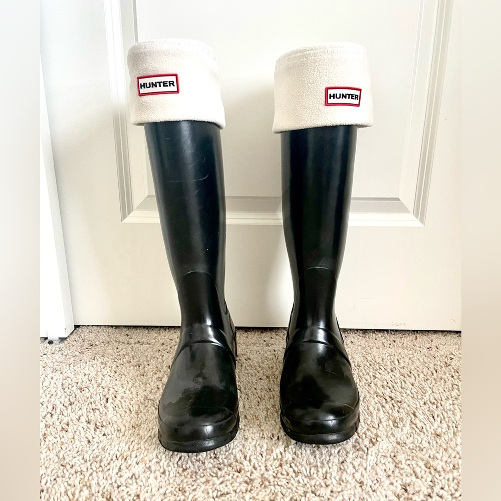 Tall Hunter Boots with Socks
